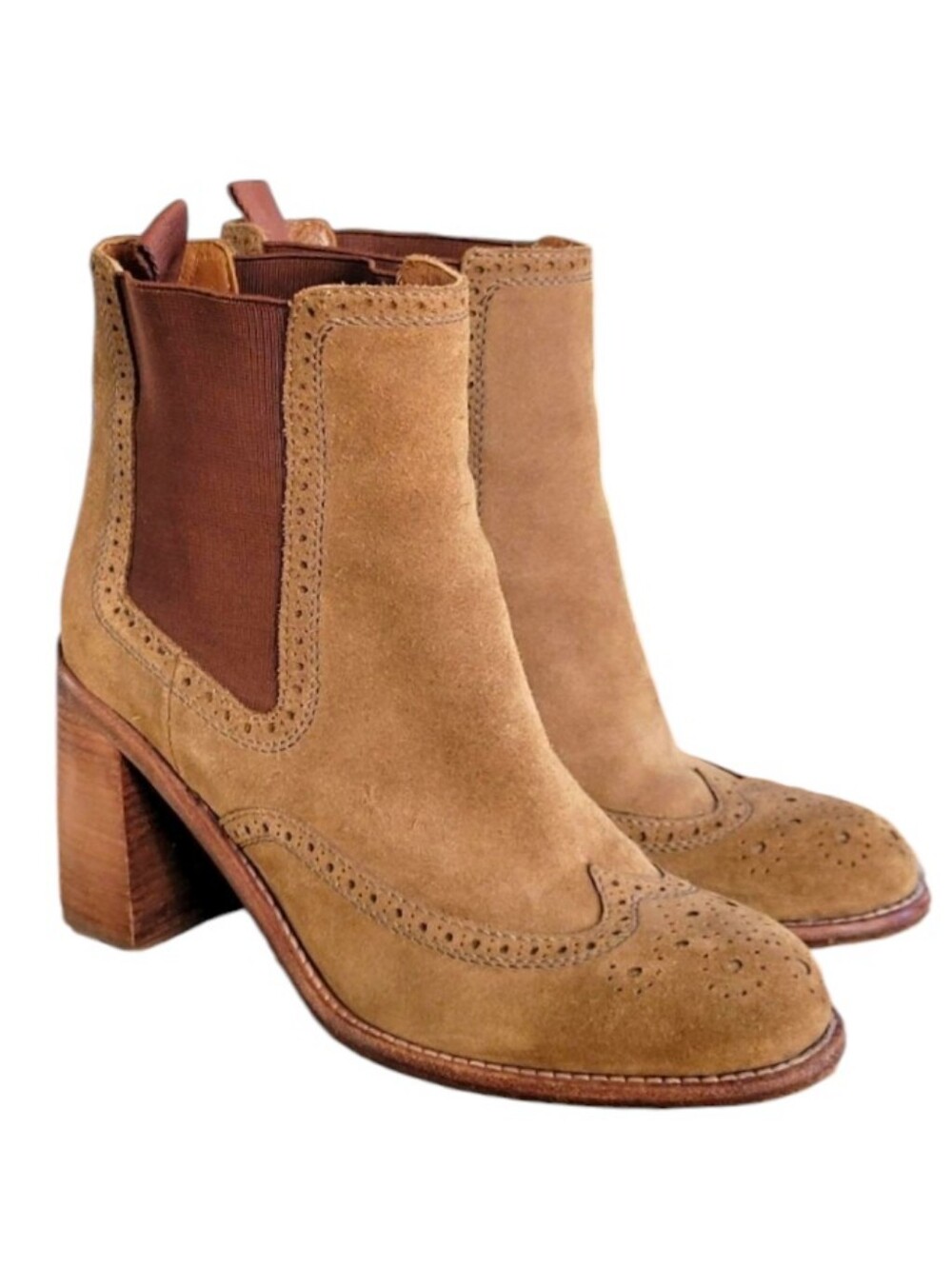 See by Chloé Deadstock Brown/Tan Suede Ankle Boots Size 7.5